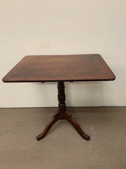 Tilt top square occasional table on tripod legs