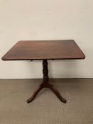 Tilt top square occasional table on tripod legs