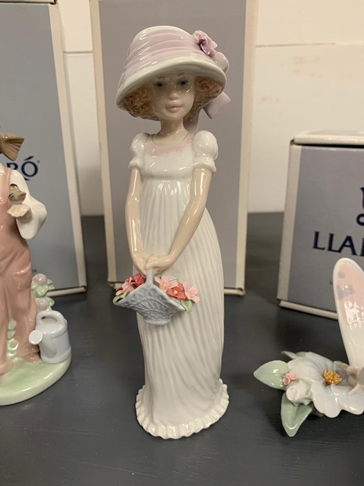 Three Lladro figurines "Little Lady", "Spring and a Butterfly" and "Refreshing Pause" - Image 2 of 3