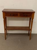 Small teak console table