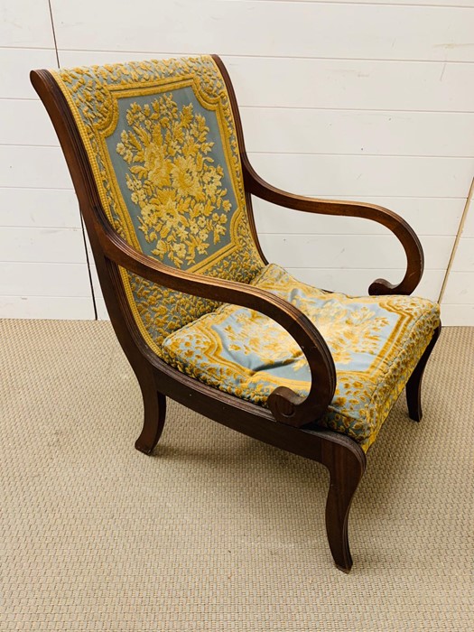 An open armchair with scroll arms - Image 2 of 2