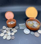 A Small volume of coins including Great British silver coins.