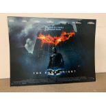 Card board back movie poster for The Dark Knight Batman promotional material
