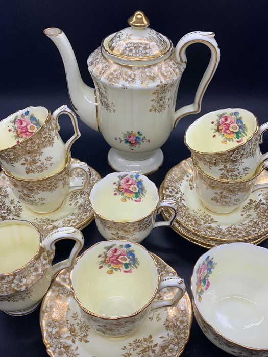 A Crown Staffordshire bone china tea service to include, teapot, milk jug etc - Image 5 of 5