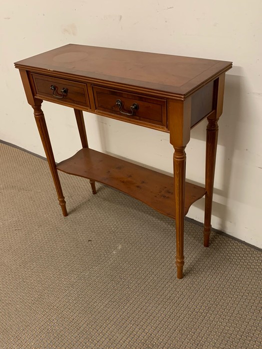 Small teak console table - Image 2 of 2