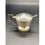 An Art Deco Silver Hallmarked Silver Mustard Pot