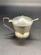 An Art Deco Silver Hallmarked Silver Mustard Pot