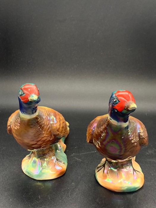 A pair of china pheasant pearlised, marked KSP - Image 4 of 5