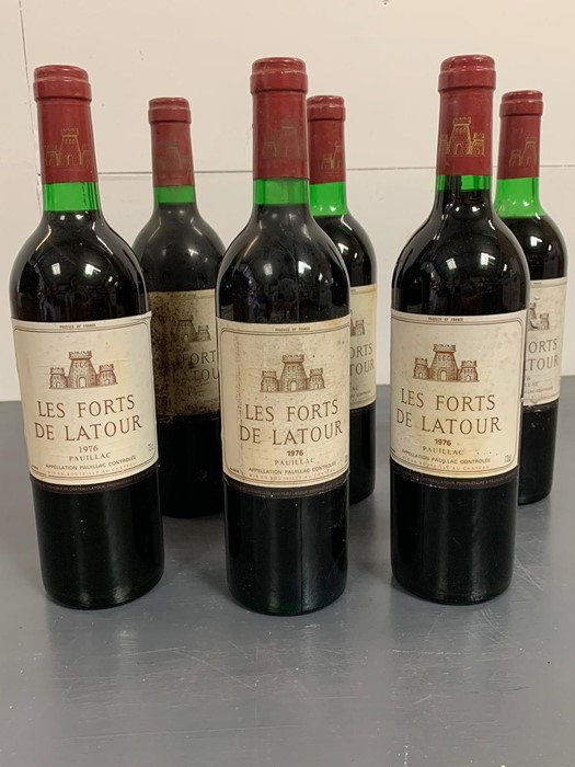 Six Bottles of 1976 Les Forts De La Tour Wine