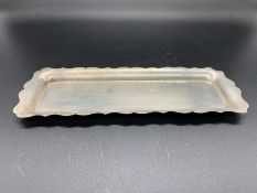 A Hallmarked Silver pin dish or tray. Makers Mark REP, Birmingham 1981