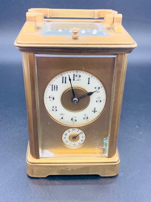An Enamel Faced, repeater Carriage Clock - Image 3 of 4