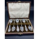 A Boxed Set of Silver spoons, by A E Poston & Co Ltd, hallmarked 1946 Sheffield