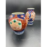 Two late 19th century Imari vases