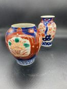 Two late 19th century Imari vases