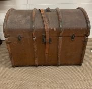 A vintage travel trunk