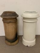 Two reclaimed chimney pots