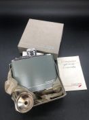 Concorde Memorabilia: A Hip Flask, in original box and unused.