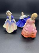 A Selection of three small Royal Doulton Ladies.