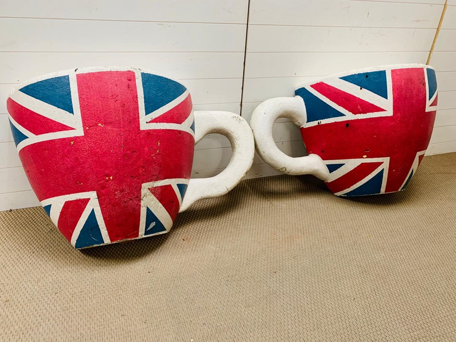 A Pair of Polystyrene Union Jack Decorated Tea Cups - Image 2 of 5