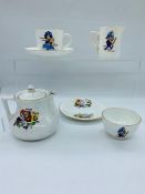 Osborne china, tea for one "Punch and Judy" themed