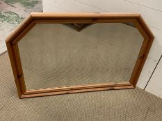 A modern over mantel pine mirror (100cm x 73cm)