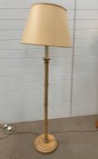 A pine floor standing lamp with shade (H164cm)