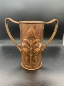 A two handed copper, art nouveau jug