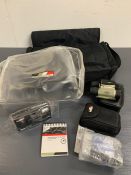 British American racing F1 promotional bag with original contents note pad, camera, binoculars and