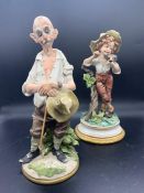 Two Capodimonte Italian porcelain figures