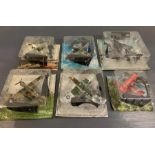 A Selection of Six Amer.com Diecast Plane models, unopened.