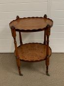 Two tier occasional table with pie crust edge