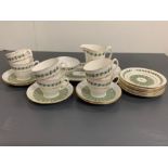 Part Spode Provence tea set, Y7843 to include seven side plates, milk jug, sugar bowl, sandwich