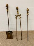 A Set of Art Nouveau Fire Tools