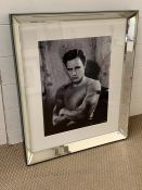 Black and white picture of Marion Brando in a mirrored frame (56cm x 72cm)