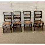 Four double ladderback chapel chairs