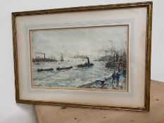 E Evelyn Barron 19th/20th Century watercolour 'On the Maas' signed and dated 1907