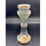 A JG & S Silver topped glass vase