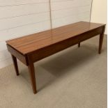 A Mid Century Coffee Table with drawers at both ends. 122cm L x 41 cm W x 45cm H