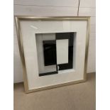 Black and white box framed art work (107cm x 113cm)
