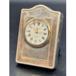 A Kitney & Co Hallmarked silver clock.