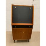 1960's mid century bureau with reading slope and cupboard