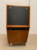 1960's mid century bureau with reading slope and cupboard