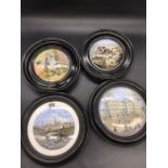 A Selection of Four Prattware pot lids