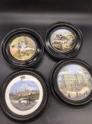 A Selection of Four Prattware pot lids