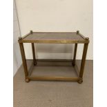 A Brass Mid Century Framed side table.60cm L x 36cmD x 50cm H