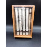 Backgammon Coronas Especiales vintage box with 9 cigars in aluminum capsules