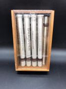 Backgammon Coronas Especiales vintage box with 9 cigars in aluminum capsules