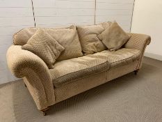 Large two seater sofa and chair with loose cushions by Duresta (215cm x 93cm)