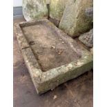 A rectangle stone sink planter (H18cm W105cm D54cm)