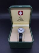 A boxed Swiss Military watch 02217L